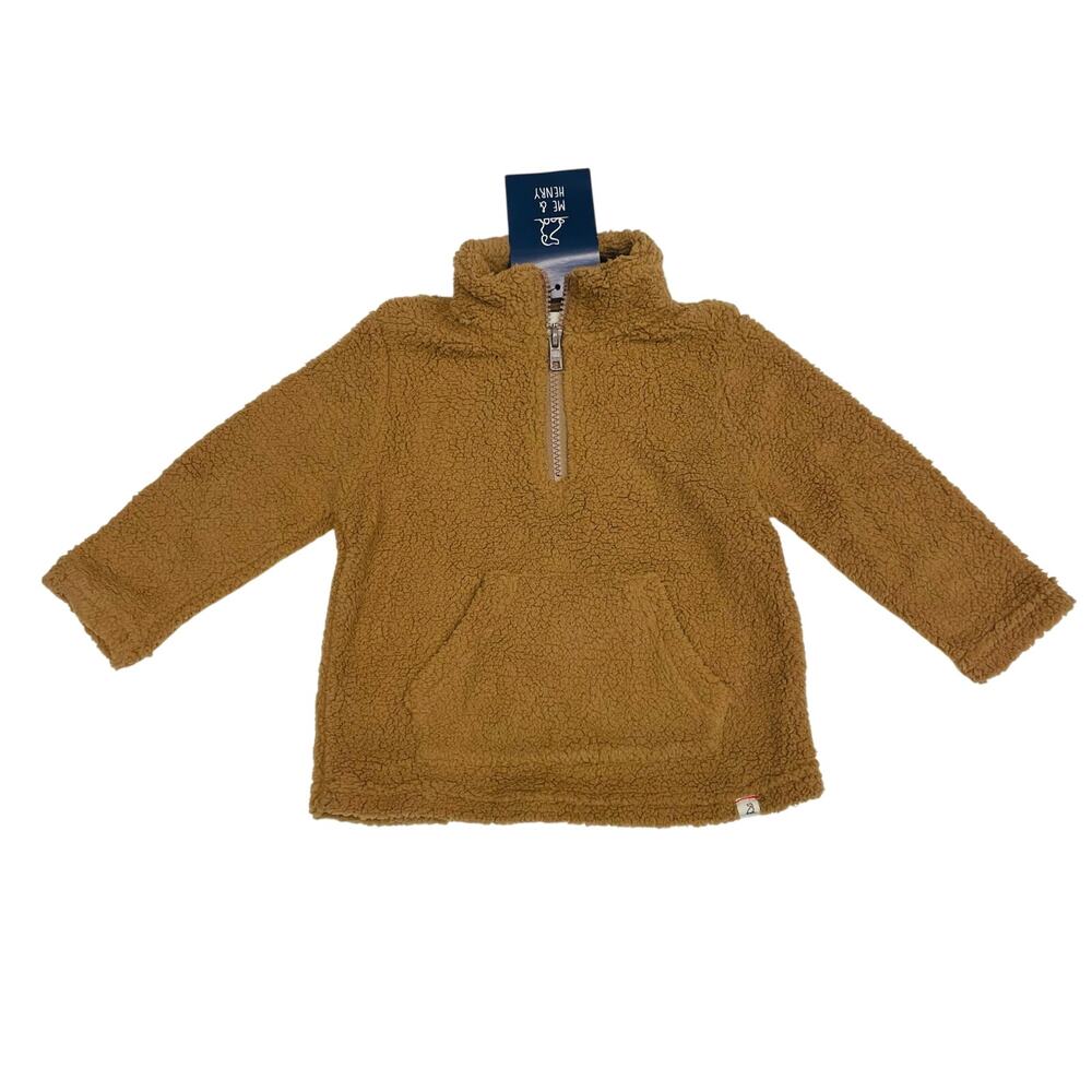 NWT Me & Henry 0/3M Beige Sherpa Pullover